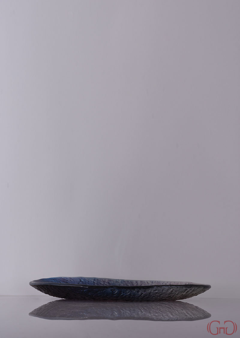 Platter ROCCIA Oval 38 CM with Purple Blue Decoration platter-roccia-oval-38CM-purple-blue-decoration
